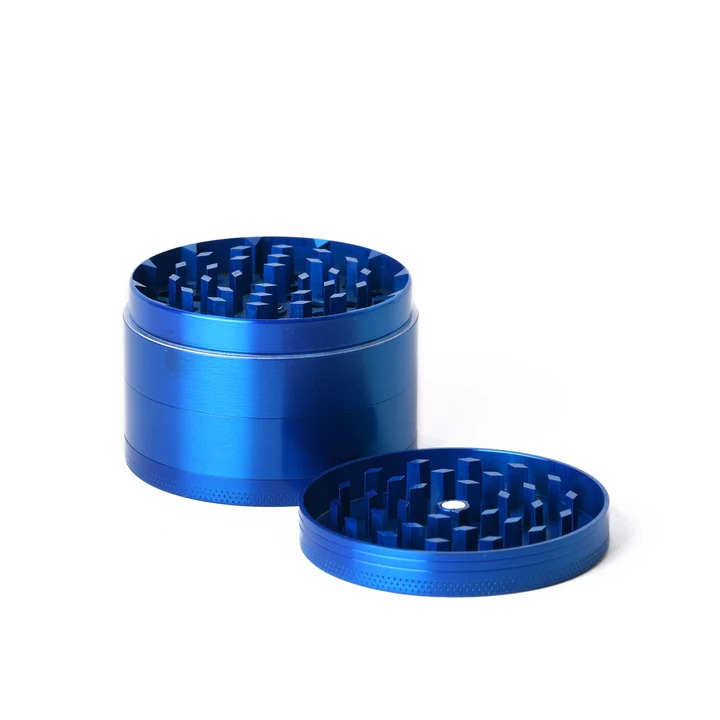 60MM BLUE METAL 4PC HERB GRINDER - Image 3