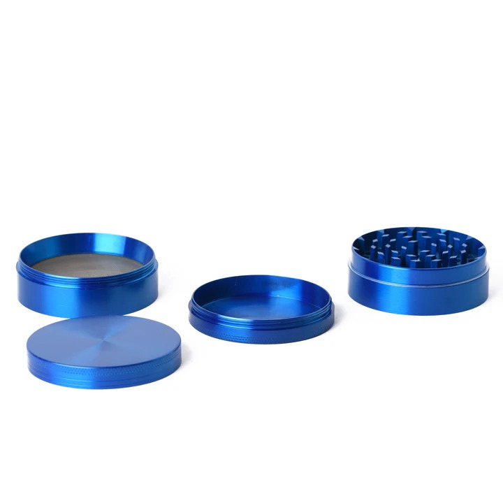 60MM BLUE METAL 4PC HERB GRINDER - Image 4